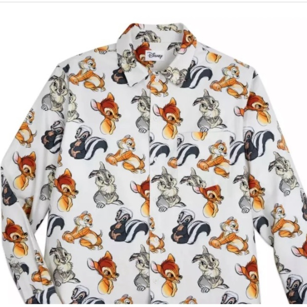 NWT Disney XXL Bambi and Friends Flannel Shirt for Adults - Picture 4 of 4
